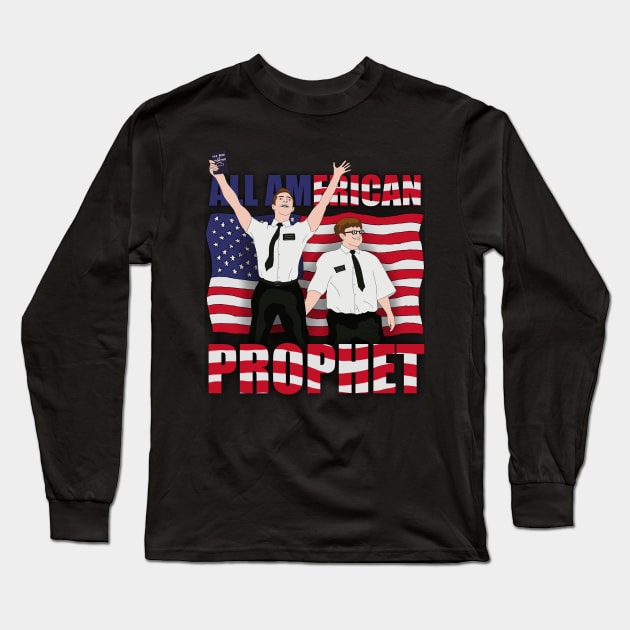 All American Prophet |  Book Of Mormon Long Sleeve T-Shirt by JacksonBourke